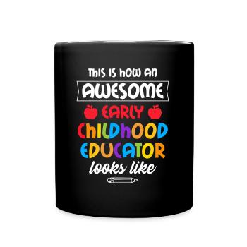 Génial éducateur de la petite enfance ressemble à - Mug uni - noir - Devant