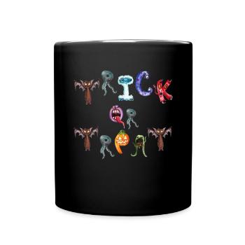 Doux ou aigre Halloween petit monstre - Mug uni - noir - Devant