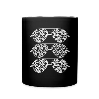 Cow Spots Lunettes de soleil Farm Animal Gift Vache - Mug uni - noir - Devant
