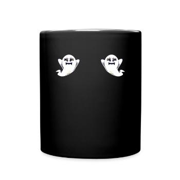 Kleine süße Gespenster Halloween Geist Nacht - Tasse einfarbig - Schwarz - Vorne