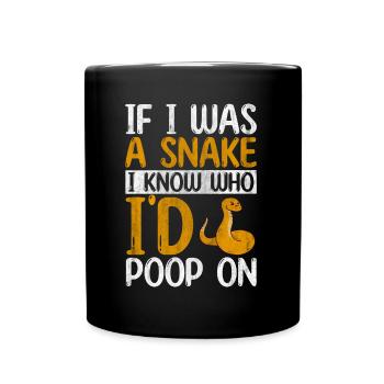 If I Was A Snake Whisperer Boa Reptile Serpent - Tasse einfarbig - Schwarz - Vorne