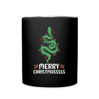 Christmas Snake Whisperer Python Reptile Serpent - Tasse einfarbig - Schwarz - Vorne