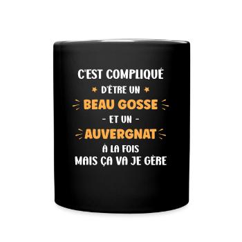 Compliqué beau gosse et auvergnat - Mug uni - noir - Devant