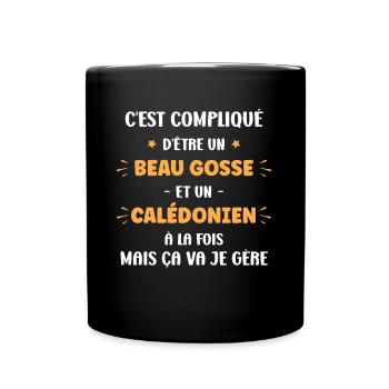Compliqué beau gosse et calédonien - Mug uni - noir - Devant