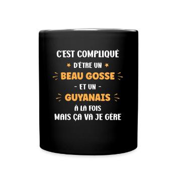 Compliqué beau gosse et guyanais - Mug uni - noir - Devant