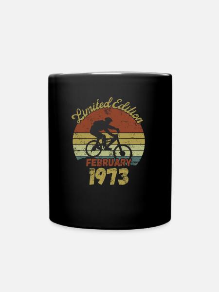 Geburtstag Fahrrad Bike February 1973 - Tasse einfarbig - Schwarz