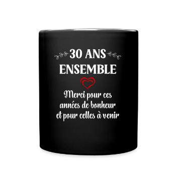 30 ans ensemble - Mug uni - noir - Devant