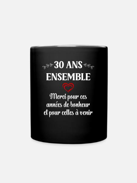 30 ans ensemble - Mug uni - noir