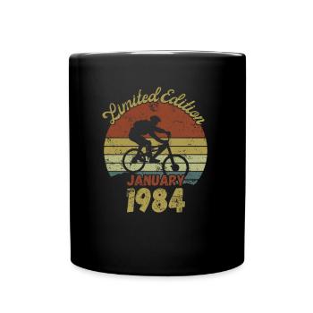 Birthday Bicycle Bike January 1984 - Full Colour Mug - black - Front
