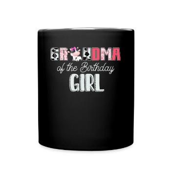 Kuhgeburtstag, Bauer Geburtstag Mädchen - Tasse einfarbig - Schwarz - Vorne