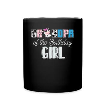 Kuhgeburtstag, Bauer Geburtstag Mädchen - Tasse einfarbig - Schwarz - Vorne