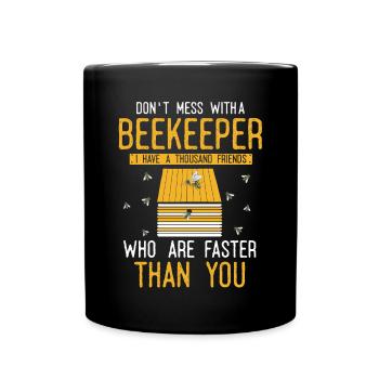 Imker , Bienenzucht, Bienenzüchter - Tasse einfarbig - Schwarz - Vorne