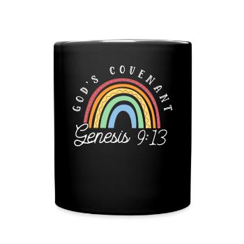 Gott Bund, Psalm, Christian - Tasse einfarbig - Schwarz - Vorne
