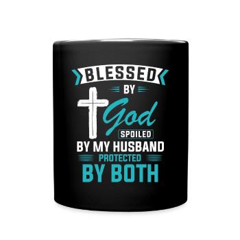 Gott Bund, Psalm, Christian - Tasse einfarbig - Schwarz - Vorne