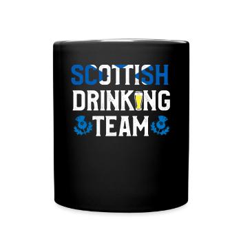 Schottisches Trinkteam, Schottland - Tasse einfarbig - Schwarz - Vorne