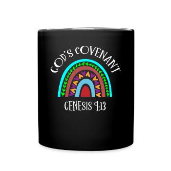 Gott Bund, Psalm, Christian - Tasse einfarbig - Schwarz - Vorne