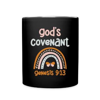 Gott Bund, Psalm, Christian - Tasse einfarbig - Schwarz - Vorne