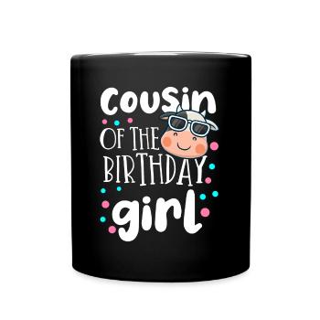 Kuhgeburtstag, Bauer Geburtstag Mädchen - Tasse einfarbig - Schwarz - Vorne