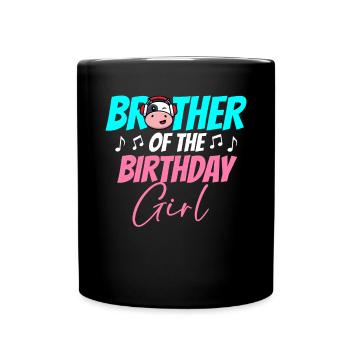 Kuhgeburtstag, Bauer Geburtstag Mädchen - Tasse einfarbig - Schwarz - Vorne