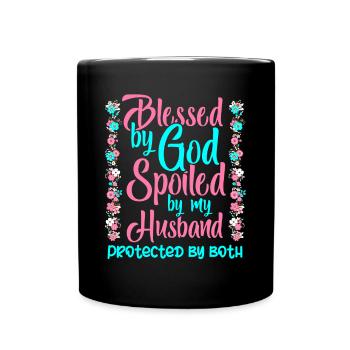 Gott Bund, Psalm, Christian - Tasse einfarbig - Schwarz - Vorne