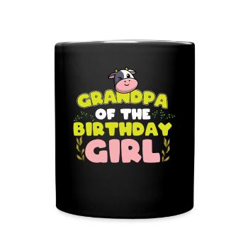 Anniversaire de vache, fille d’anniversaire de fermier - Mug uni - noir - Devant