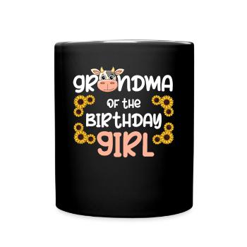 Anniversaire de vache, fille d’anniversaire de fermier - Mug uni - noir - Devant