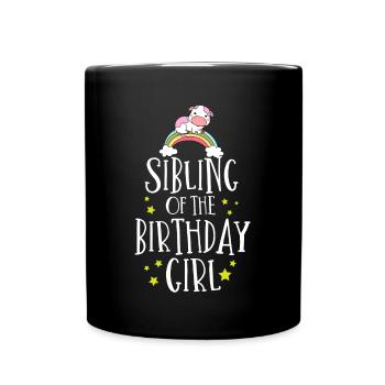 Kuhgeburtstag, Bauer Geburtstag Mädchen - Tasse einfarbig - Schwarz - Vorne