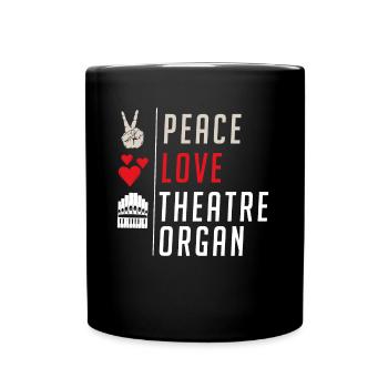 Peace Love Theatre Régisseur d’orgue - Mug uni - noir - Devant