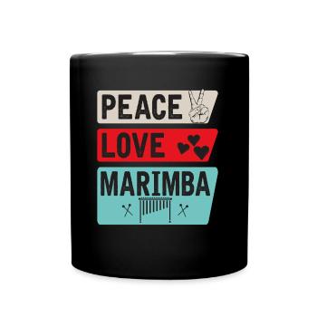 Peace Love Marimba Marching Band - Mug uni - noir - Devant