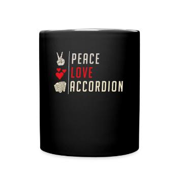 Peace Love Accordion Air Accordion - Tasse einfarbig - Schwarz - Vorne