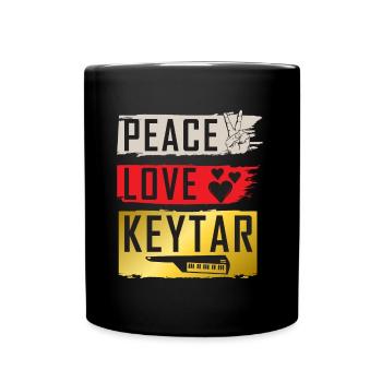 Peace Love Keytar Jouer de la musique Keytar - Mug uni - noir - Devant