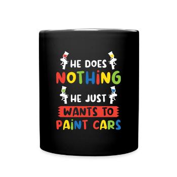 Peintre de carrosserie Mécanicien automobile Peintre de voiture - Mug uni - noir - Devant