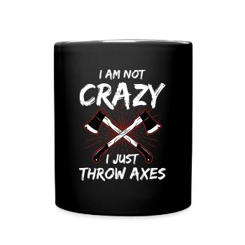 Axe ThrowIng Axe Double Axe Thrower - Full Colour Mug - black - Front
