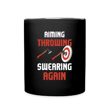 Axe ThrowIng Axe Double Axe Thrower - Full Colour Mug - black - Front