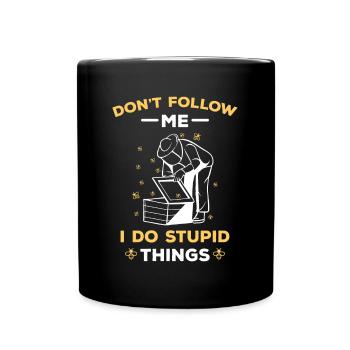 Ruche Apiculture Abeilles Miel Apiculteurs - Mug uni - noir - Devant