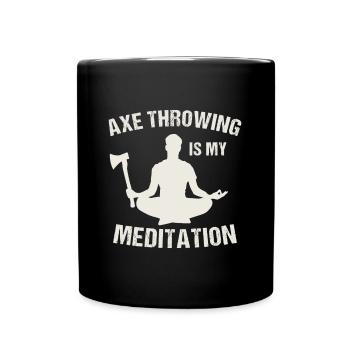 Axe ThrowIng Axe Double Axe Thrower - Full Colour Mug - black - Front