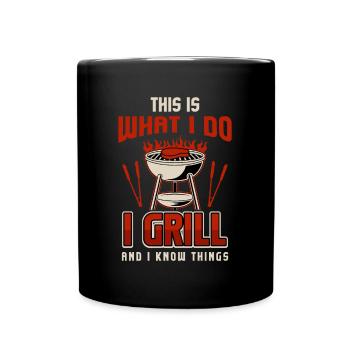 Barbecue Grill Grillzubehör BBQ Grillmeister Grill - Tasse einfarbig - Schwarz - Vorne