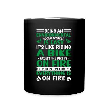 Environmental Social Worker Job Environmentalist - Full Colour Mug - black - Front
