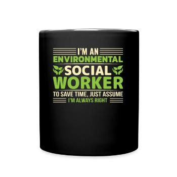 Environmental Social Worker Job Environmentalist - Full Colour Mug - black - Front