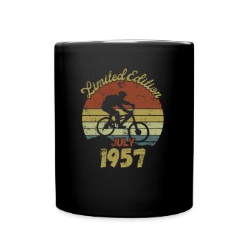 Birthday Bike Bike July 1957 - Full Colour Mug - black - Front