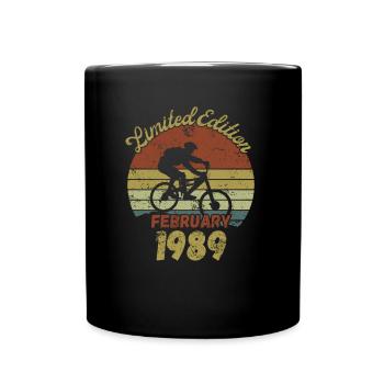 Anniversaire Vélo Vélo Février 1989 - Mug uni - noir - Devant
