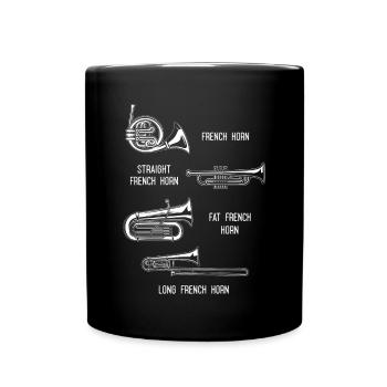 Français Joueur de cor - Mug uni - noir - Devant