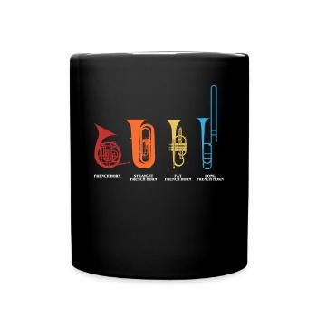 Français Joueur de cor - Mug uni - noir - Devant