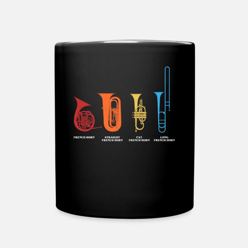 French Horn -Spieler - Tasse einfarbig - Schwarz