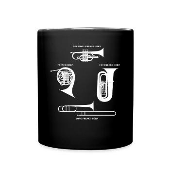 Français Joueur de cor - Mug uni - noir - Devant