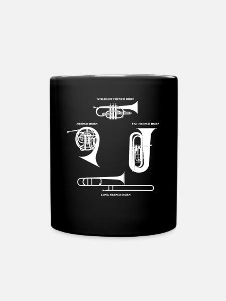 French Horn -Spieler - Tasse einfarbig - Schwarz