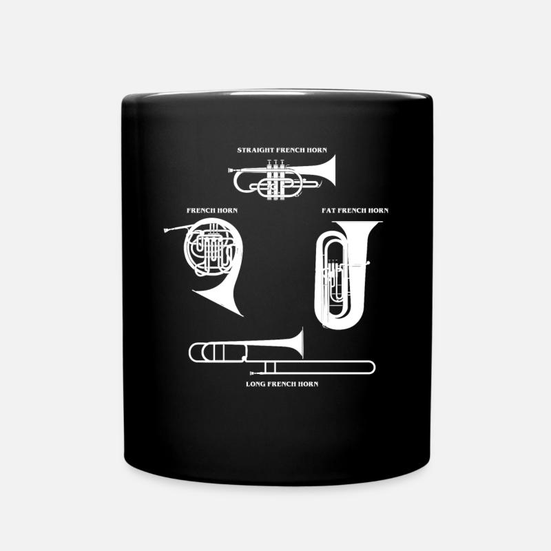 French Horn -Spieler - Tasse einfarbig - Schwarz