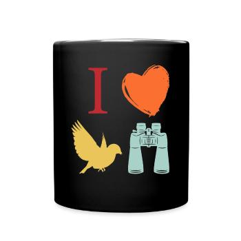 Vogelbeobachtung, Ornithologie - Tasse einfarbig - Schwarz - Vorne