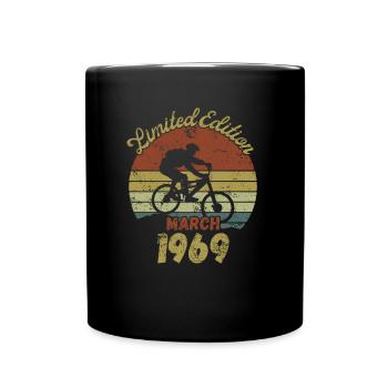 Geburtstag Fahrrad Bike March 1969 - Tasse einfarbig - Schwarz - Vorne