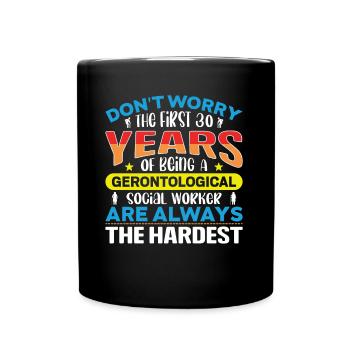Travailleur social gérontologique Emploi Gérontologie - Mug uni - noir - Devant